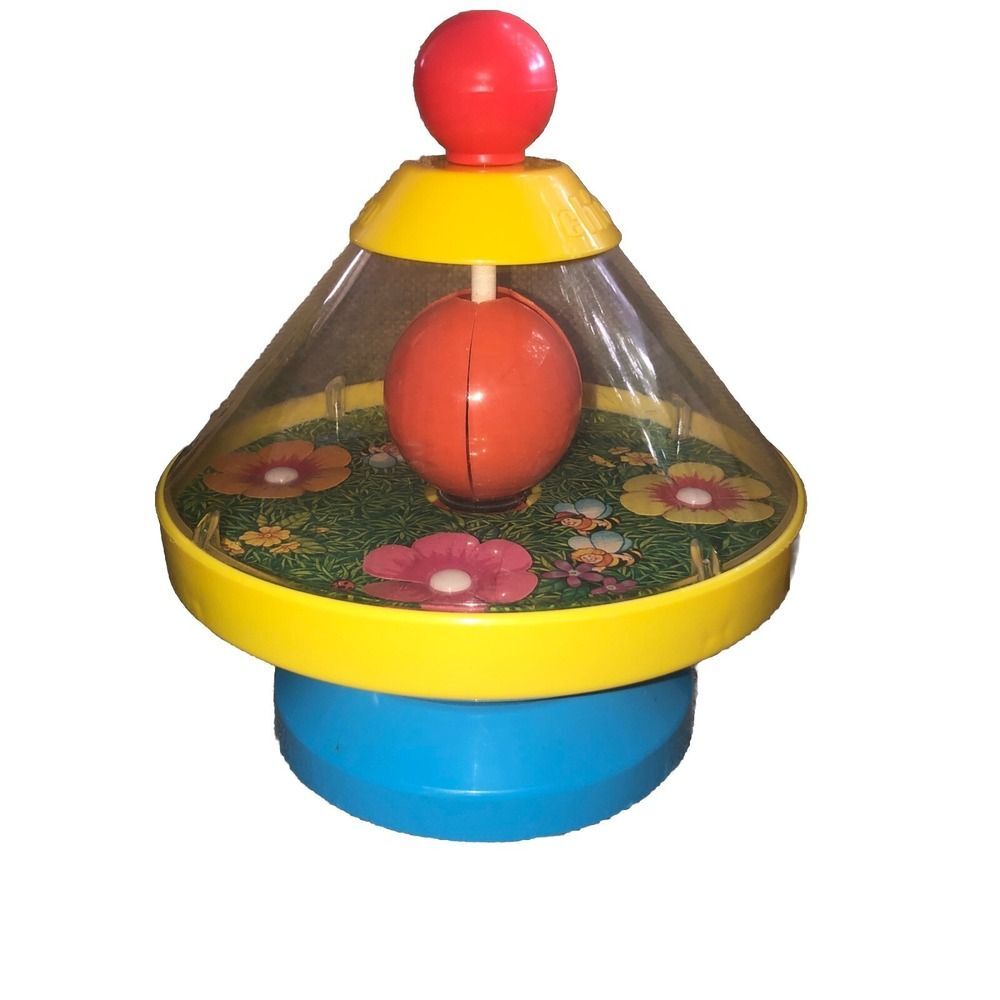 Vintage Rare‎ Spin Top Spinning Bumblebee Chicco 80's Toy Italy Bell Works Clean